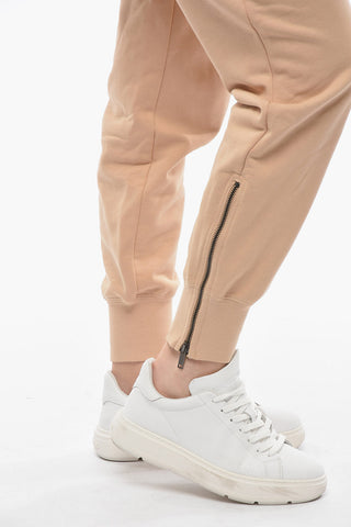 Brushed-cotton Joggers with Embroidered Logo