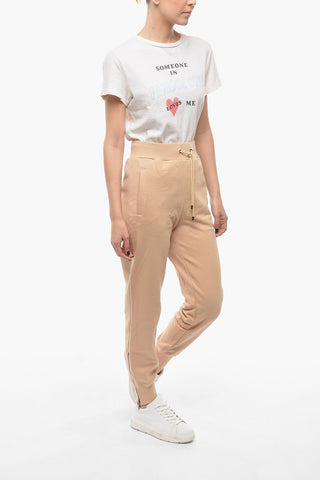 Brushed-cotton Joggers with Embroidered Logo