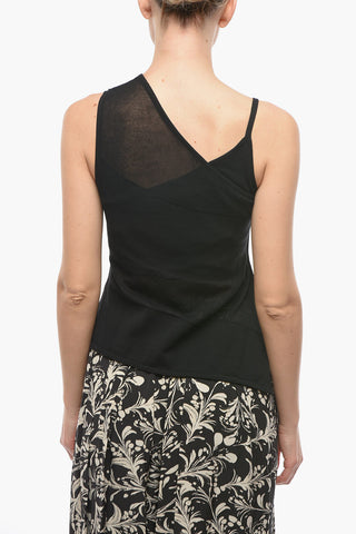 Double-layered Openwork MASIKA Top with V-neckline