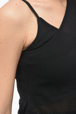 Double-layered Openwork MASIKA Top with V-neckline