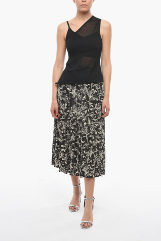 Double-layered Openwork MASIKA Top with V-neckline