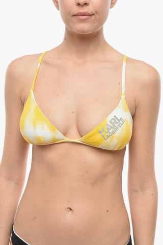 Tie-Dye Effect Triangle Bikini Top