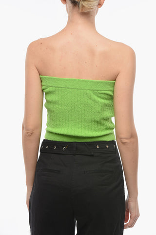 Lurex Embroidered Ribbed ALLISON Tube Top