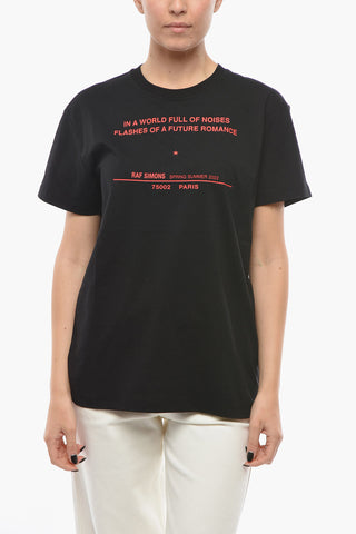 Crew-neck TOUR T-shirt with Contrasting Lettering