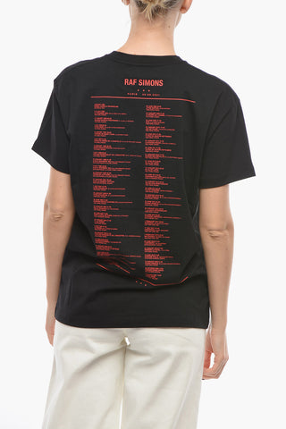 Crew-neck TOUR T-shirt with Contrasting Lettering