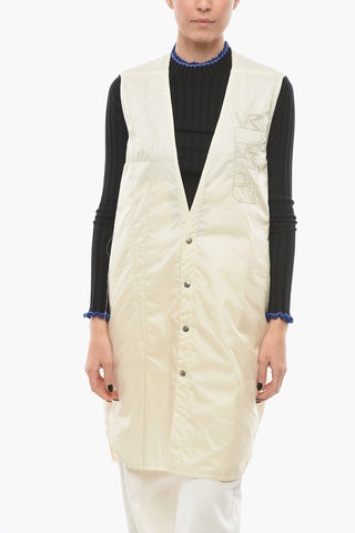 DRKSHDW Gilet Oversize in Nylon con Ricamo Logo