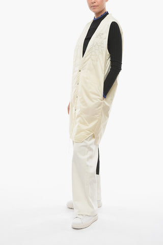 DRKSHDW Gilet Oversize in Nylon con Ricamo Logo