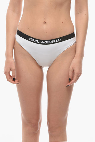 Two-Tone Swimsuit Briefs SPORT with Logo Elastic Waistband