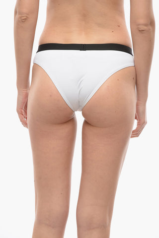 Two-Tone Swimsuit Briefs SPORT with Logo Elastic Waistband