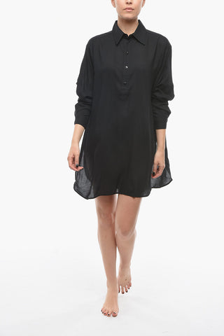 Solid Color Swimsuit Cover-up with Side Splits