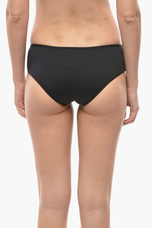 Solid-Color Bikini Brief with Stripe Detail
