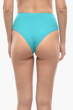 High-Waisted Swimsuit with Silver Logo
