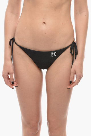 Lurex Tie-Side Bikini Bottom