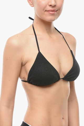 Lurex Triangle Bikini Top