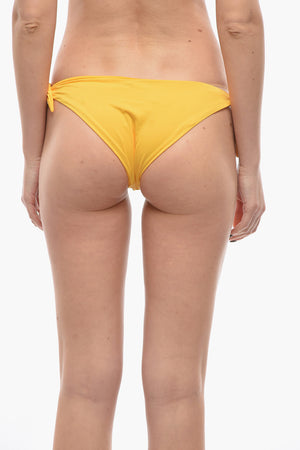 Costume da Bagno Slip a Tinta Unita con Logo Argentato