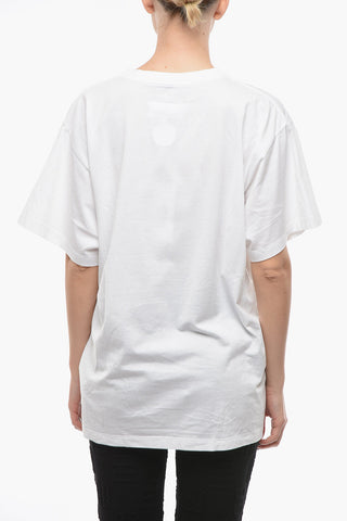 MM6 Oversized T-shirt with Ton-sur-ton Logo Patch