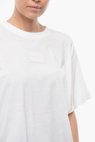 MM6 Oversized T-shirt with Ton-sur-ton Logo Patch