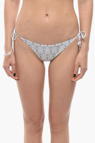 Bikini Briefs with Side Ties and Iconic Print
