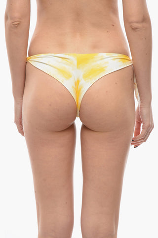 Tie-Dye Effect Bikini Briefs with Tie Strings