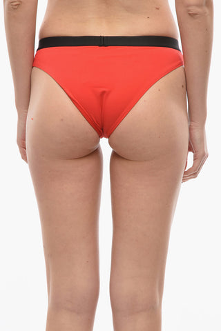 Costume da Bagno Slip SPORT A Tinta Unita con Banda Elastica Logata in Vita