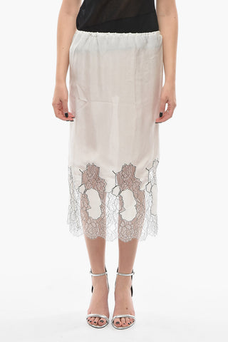 Viscose VENITIA Skirt with Lace on the Bottom