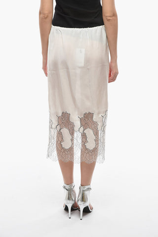 Viscose VENITIA Skirt with Lace on the Bottom