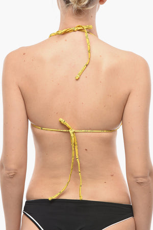 Top Bikini a Triangolo con Stampa iconica All Over