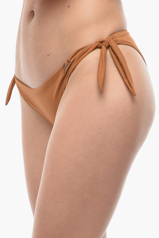Solid-Color Bikini Briefs with Tie Strings