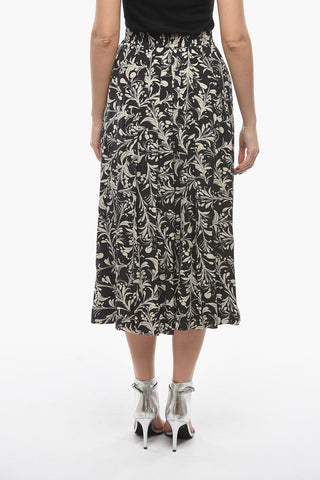 ETOILE Cropped CLOTILDE Trousers with Floral Motif