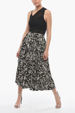 ETOILE Cropped CLOTILDE Trousers with Floral Motif