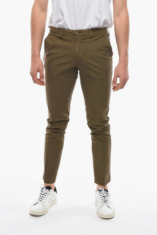 Herringbone Motif Slim Fit NEWTOWN Chino Pants