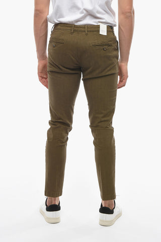 Herringbone Motif Slim Fit NEWTOWN Chino Pants