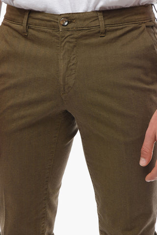 Herringbone Motif Slim Fit NEWTOWN Chino Pants