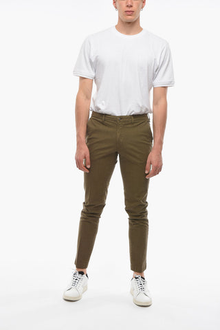 Herringbone Motif Slim Fit NEWTOWN Chino Pants