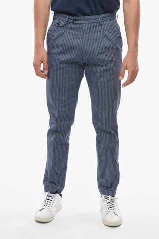 Pencil Striped Cotton and Linen RAVAL Pants