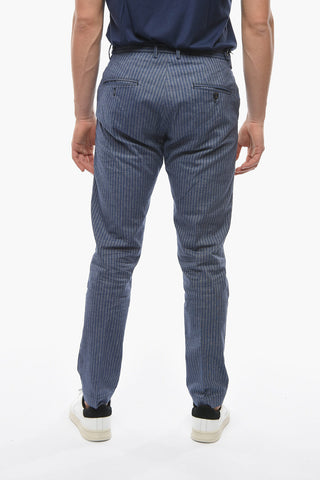 Pencil Striped Cotton and Linen RAVAL Pants