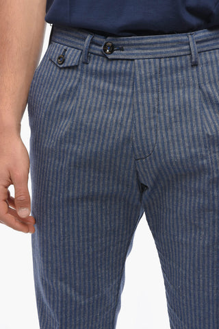 Pencil Striped Cotton and Linen RAVAL Pants