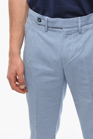 Houndstooth Motif ROPPONGI Double-Pleat Pants