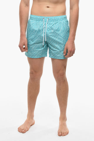 Costume da Bagno Boxer con Stampa Karl All-Over