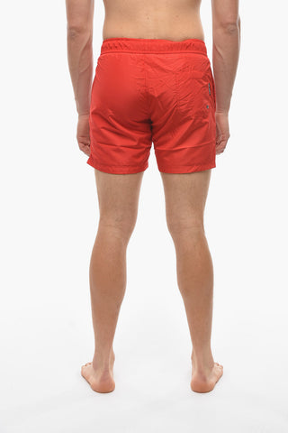 RUE ST-GUILLAUME Solid Color BASIC Swim Shorts with 3 Pockets