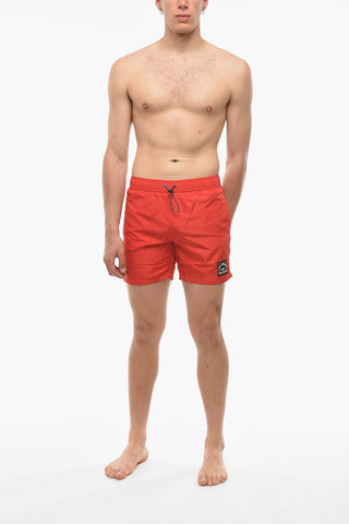 RUE ST-GUILLAUME Solid Color BASIC Swim Shorts with 3 Pockets