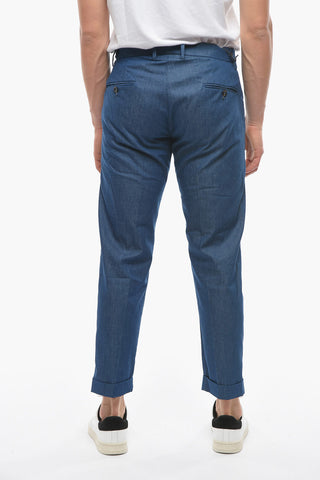 Stretch Cotton RAVAL Pants with Cuffed Hem