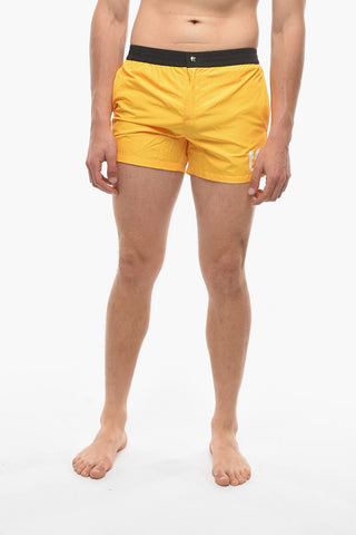 Contrasting Waist Band Swim Shorts