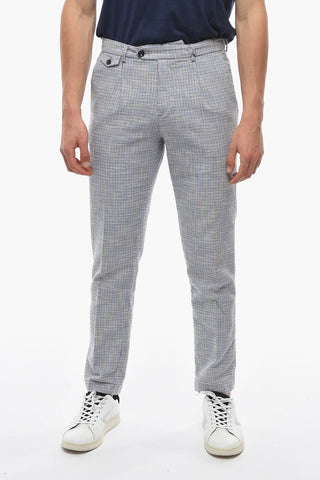 Houndstooth Motif Smooth Fit RAVAL Pants