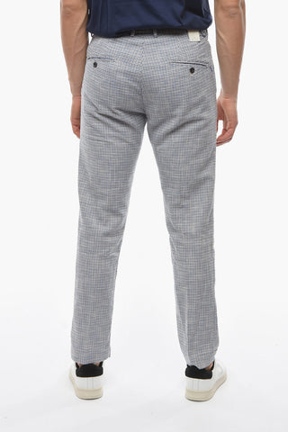 Houndstooth Motif Smooth Fit RAVAL Pants
