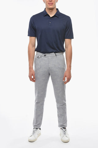 Houndstooth Motif Smooth Fit RAVAL Pants