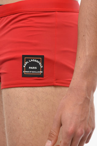 RUE ST-GUILLAME Solid Color Swim Trunk