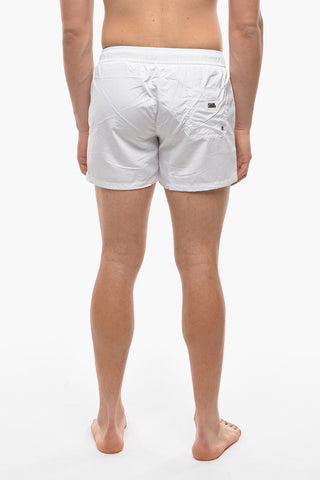 RUE ST-GUILLAUME Swim Shorts with Contrasting Logo Prints