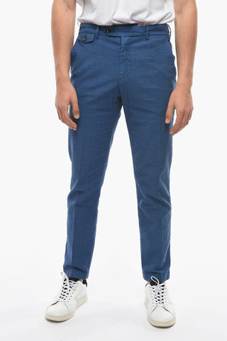 Pantaloni RAVAL Smooth Fit In Cotone Stretch e Lino