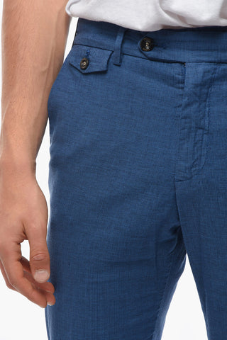 Pantaloni RAVAL Smooth Fit In Cotone Stretch e Lino